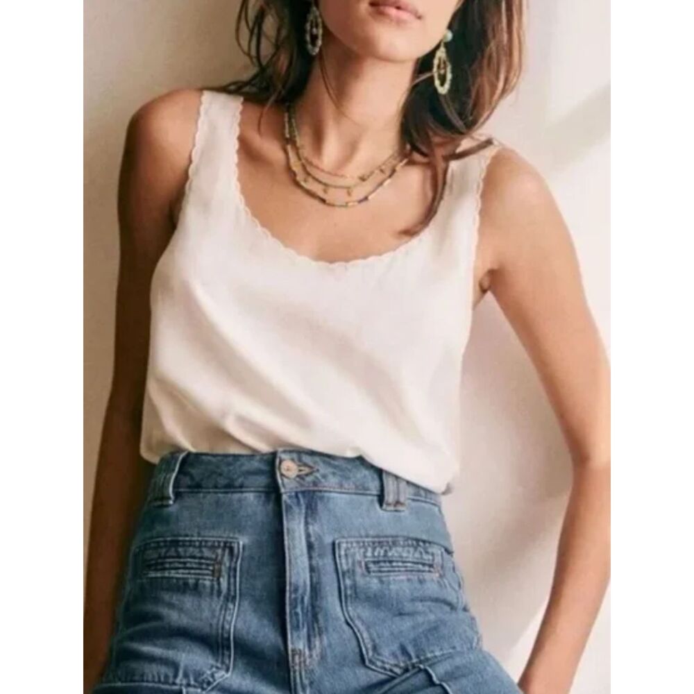 Sezane Lucie Top Ecru